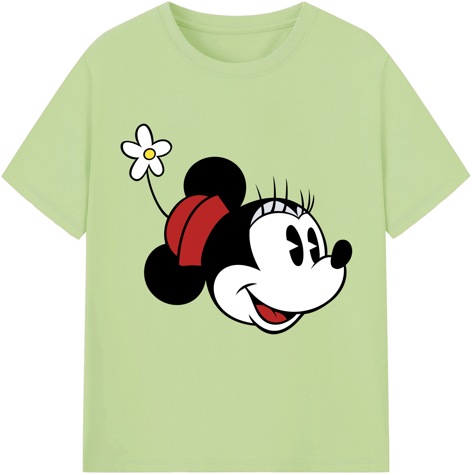 （画像用） ミッキーマウス Mickey Mouse 綿100％半袖Tシャツ（フロントプリント）